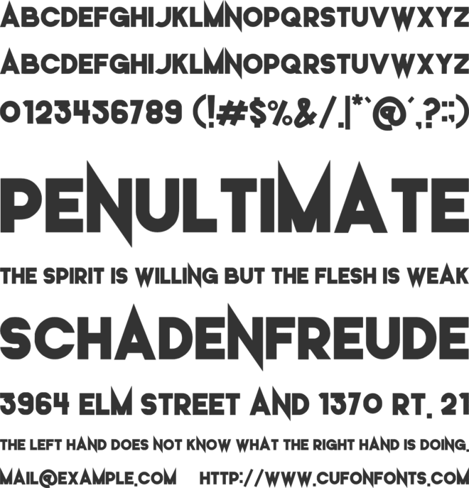 warrior font preview