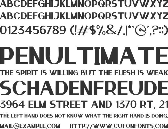 MELUCA font preview