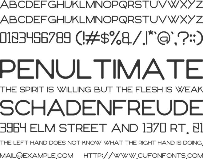 vender font preview