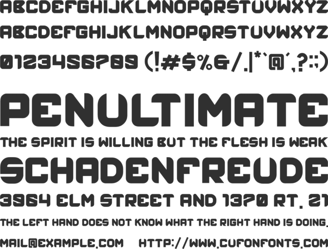mantion font preview