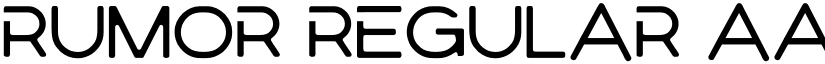 RUMOR Regular font