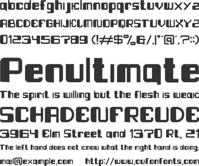 NEBULON font preview