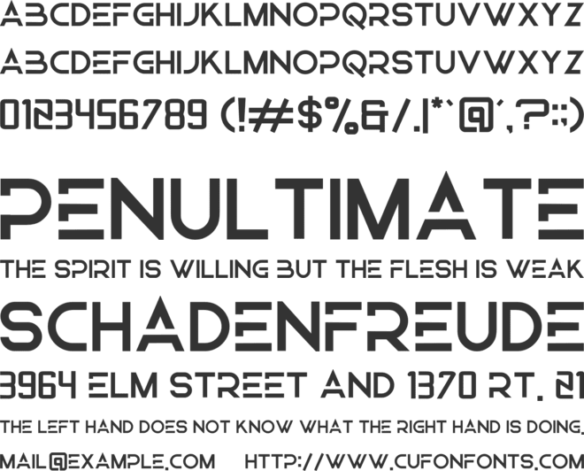 efapro font preview
