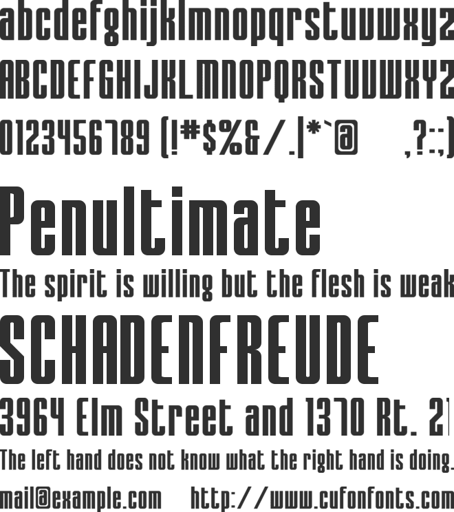 Chesterfield font preview
