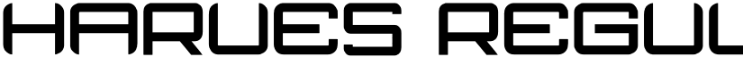 HARUES Regular font