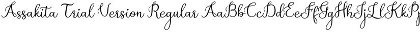 Assakita Trial Version Regular font