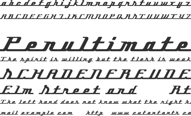 Ikarus font preview