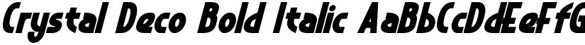 Crystal Deco Bold Italic font