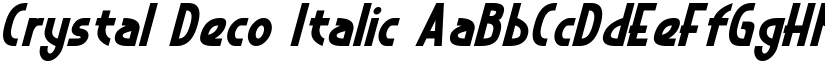 Crystal Deco Italic font