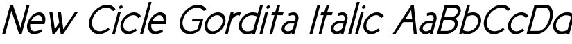 New Cicle Gordita Italic font