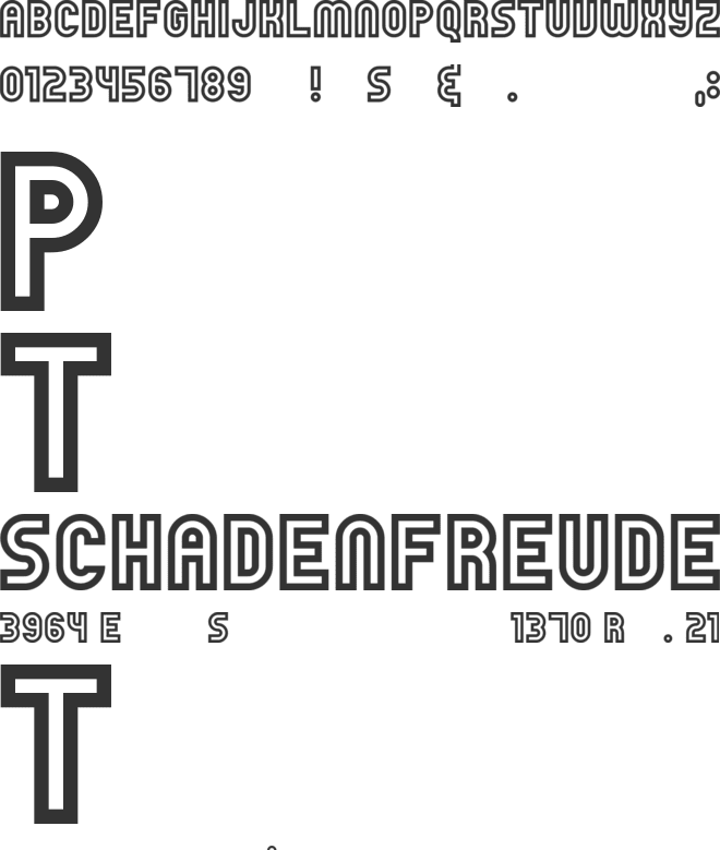 Outfield Pro Outline font preview