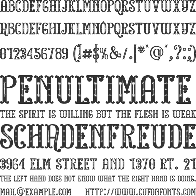 FORESTER font preview