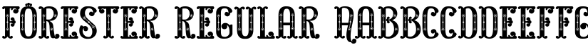 FORESTER Regular font