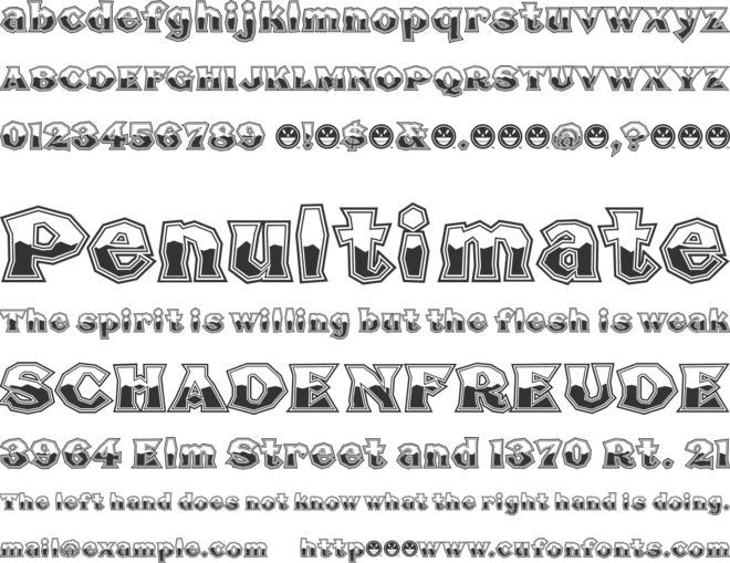 Broken Poster Tour Busted font preview