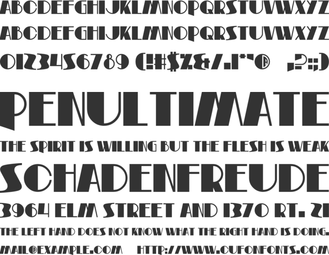 Riemann Theatre font preview