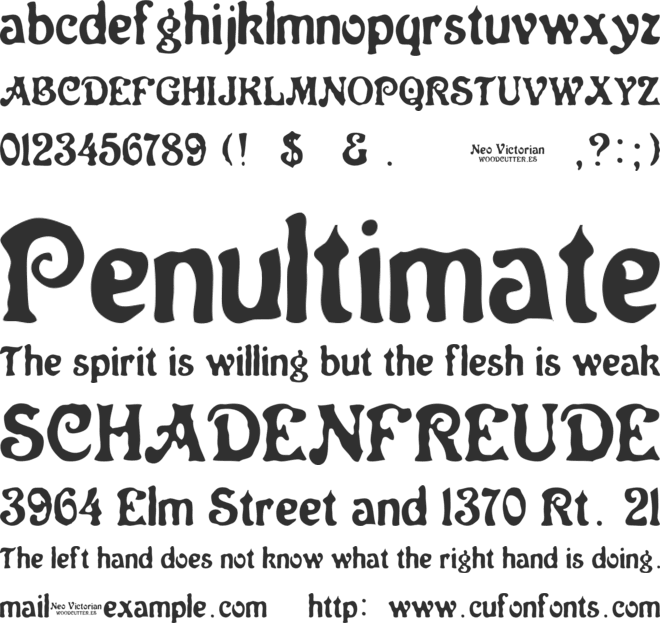 Neo Victorian font preview