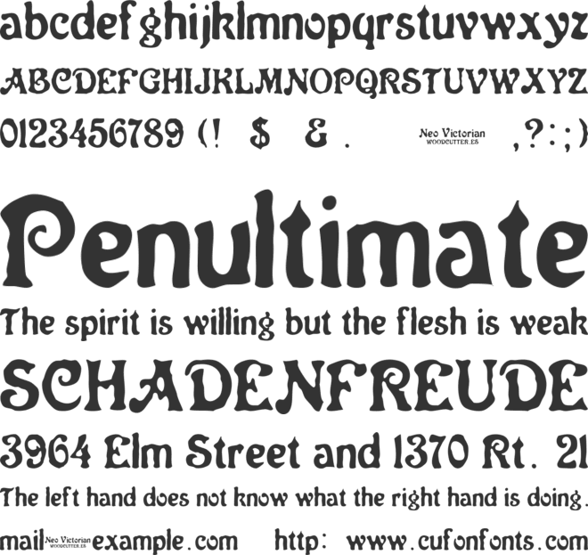 Neo Victorian font preview