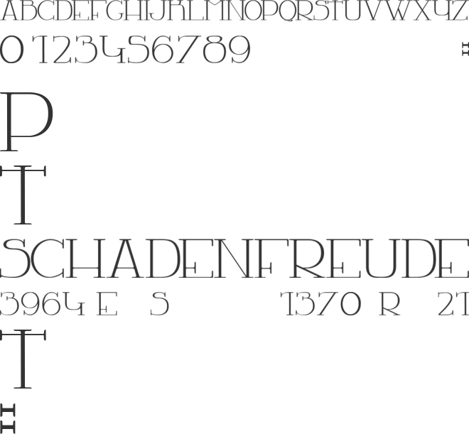 LA CHAMBRE 77 font preview