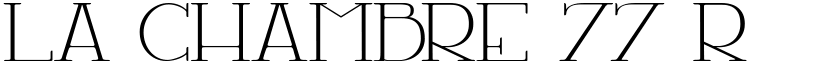 LA CHAMBRE 77 Regular font