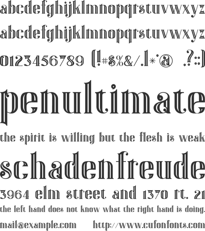Gatsby Inline font preview