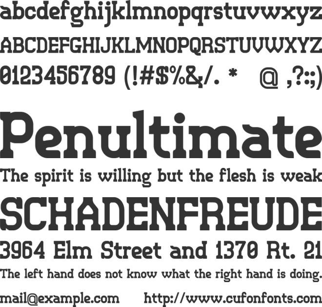 Retro Town font preview