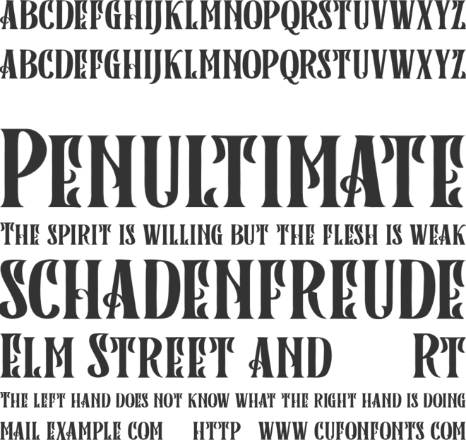 Black Rainbow Serif FREE font preview