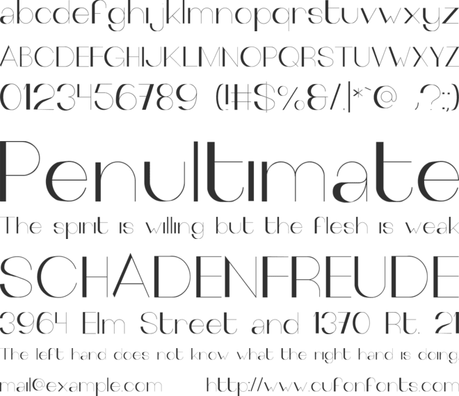 The Outsiders font preview