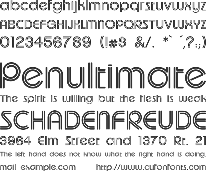UptightC font preview