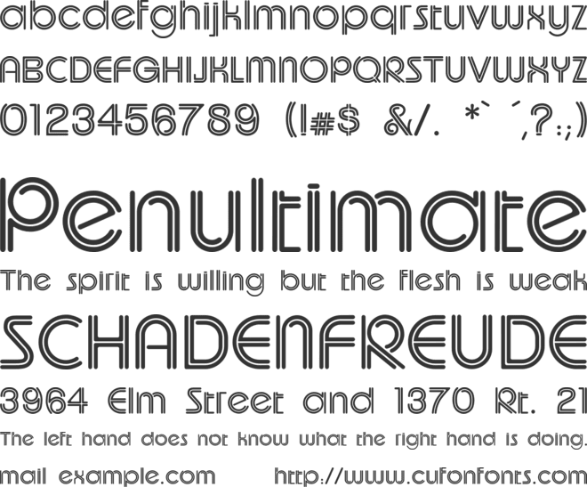 UptightC font preview