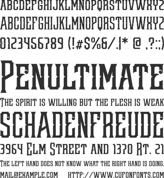 Redsniper font preview
