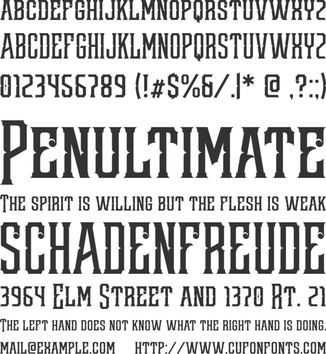 Redsniper font preview