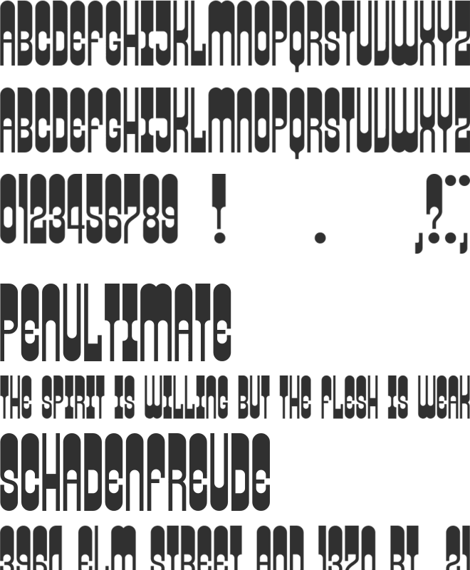 Retrosonic font preview
