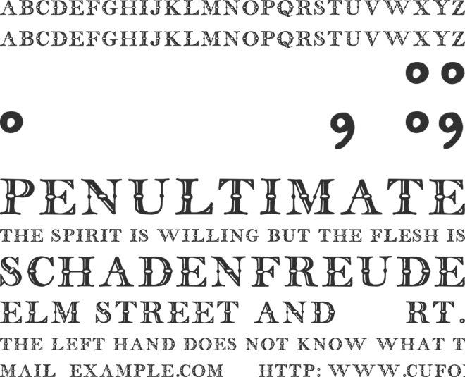 english two line tfb font preview