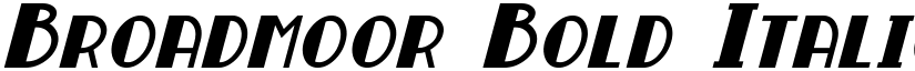 Broadmoor Bold Italic font