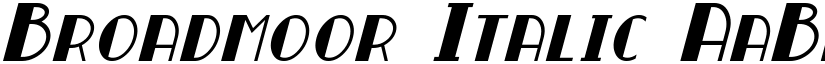 Broadmoor Italic font