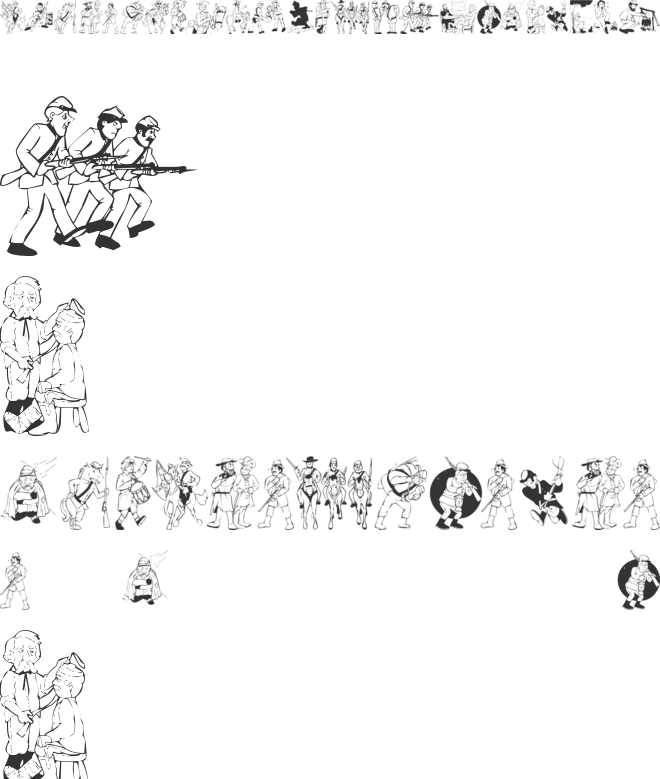 KR Civil War font preview