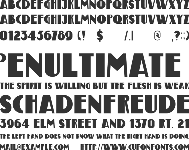 DK Bungehuis font preview