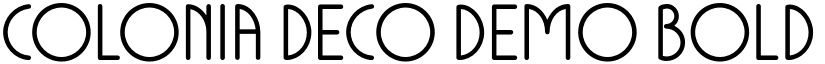 Colonia Deco DEMO Bold font