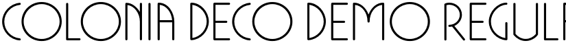 Colonia Deco DEMO Regular font