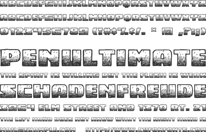 Midnight Snack BB font preview