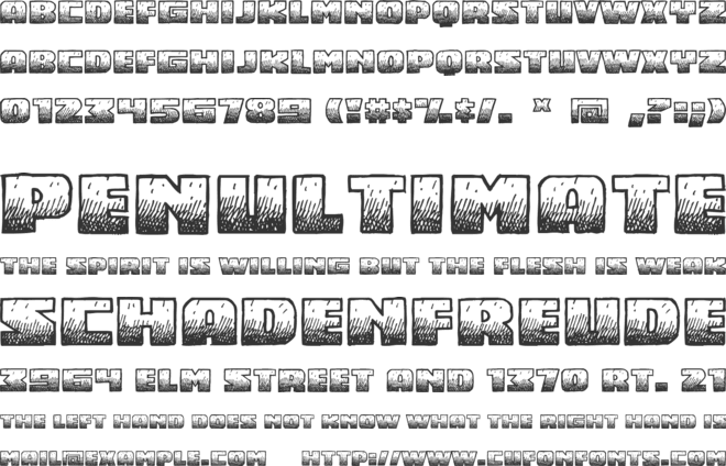 Midnight Snack BB font preview