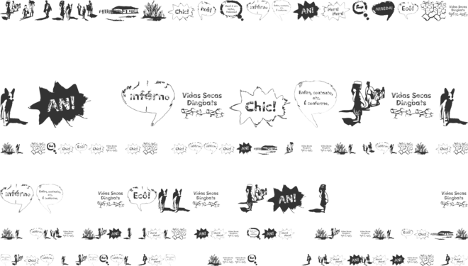 Vidas Secas Dingbats font preview