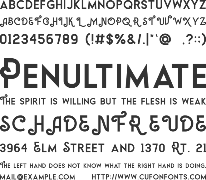 Almeda font preview