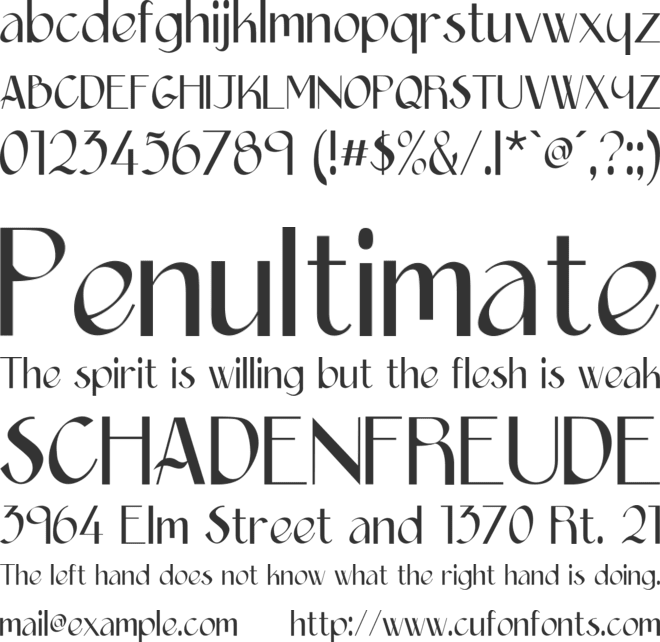 Epittazio font preview