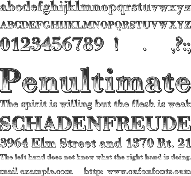 Gradientico font preview