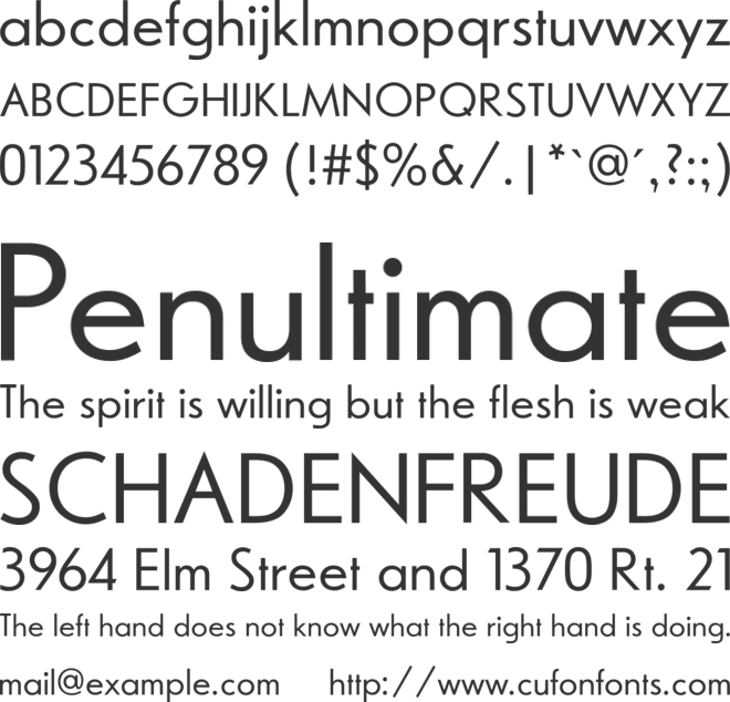 Futura Casual font preview