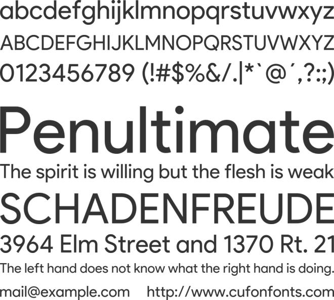 History Sans Pro font preview