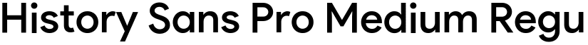 History Sans Pro Medium Regular font