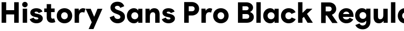 History Sans Pro Black Regular font