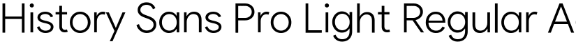History Sans Pro Light Regular font